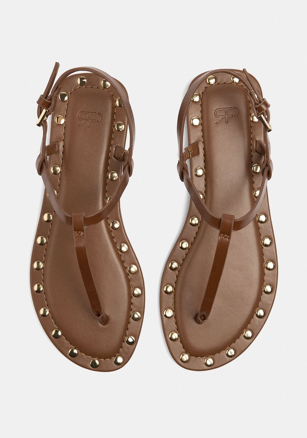 Sandalias Planas de Piel Borde con Tachuelas Parfois 4