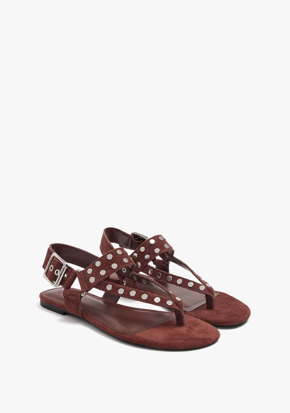 Sandalias Planas de Piel con Tachuelas Parfois 3