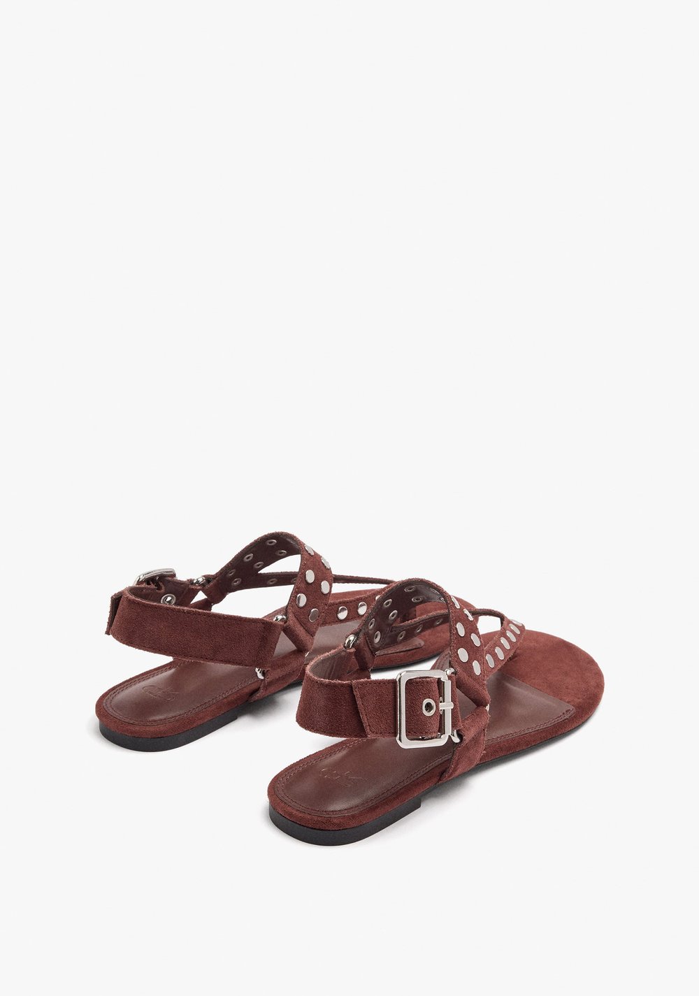 Sandalias Planas de Piel con Tachuelas Parfois 5