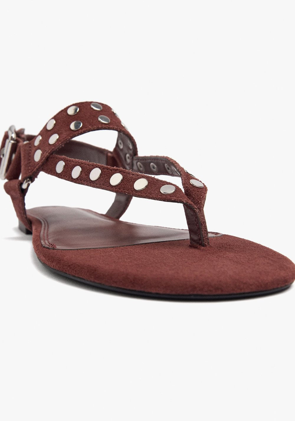 Sandalias Planas de Piel con Tachuelas Parfois 6