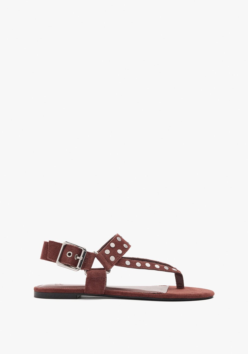Sandalias Planas de Piel con Tachuelas Parfois