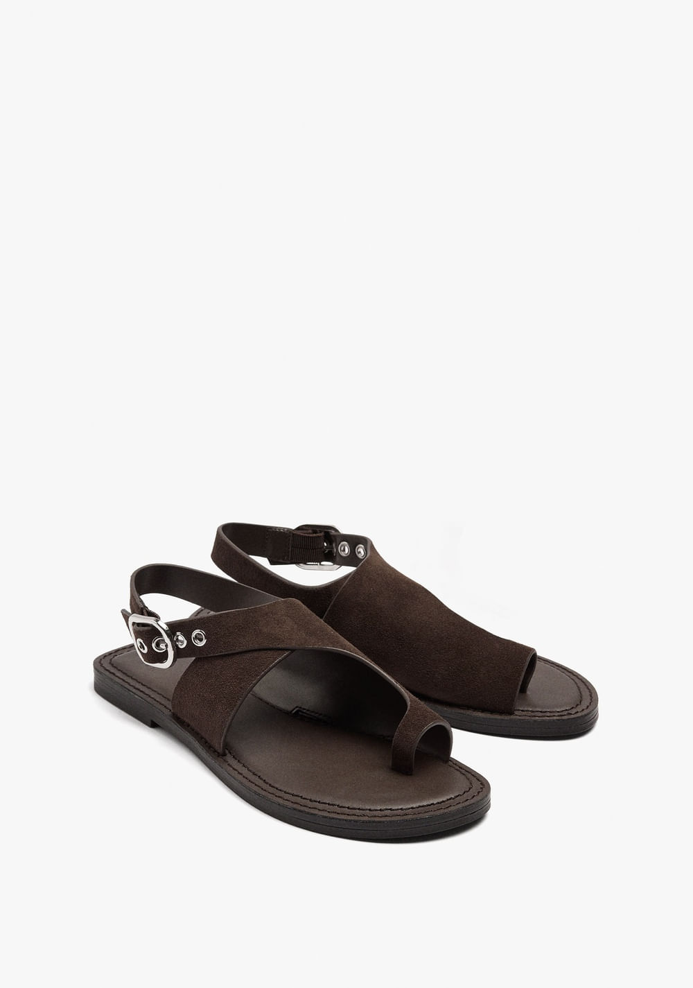Sandalias Planas de Piel con Tira Cruzada Parfois 3
