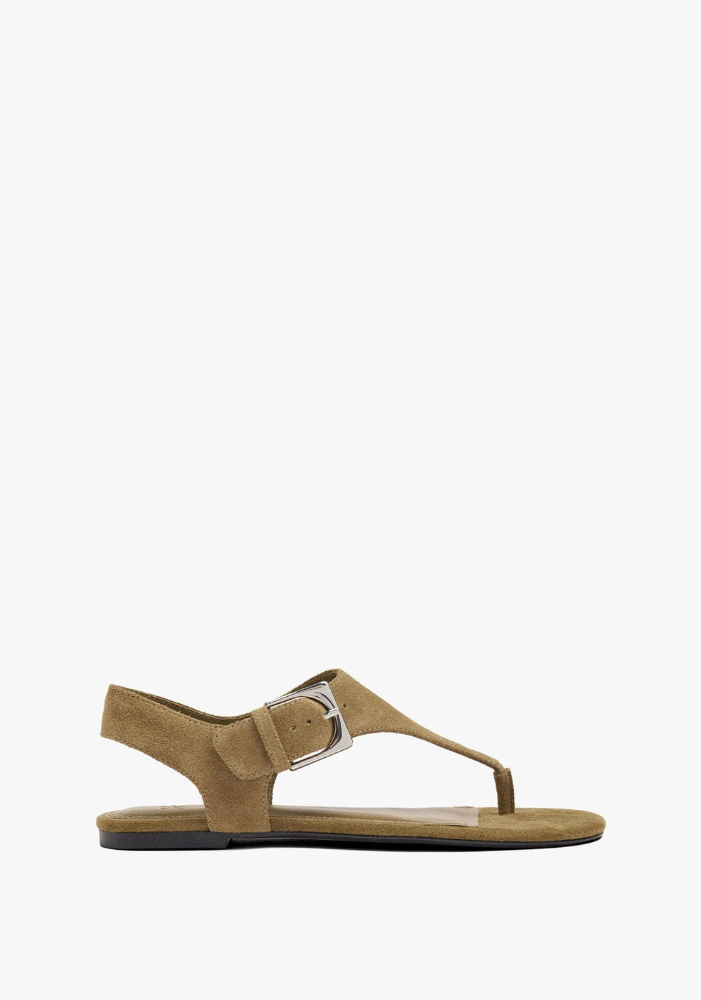 Sandalias Rasas de Piel con Hebilla Parfois