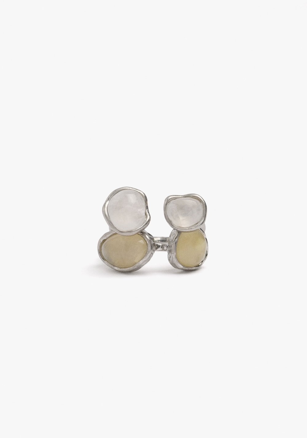 Set de Anillos Abiertos con Piedra y Resina Parfois