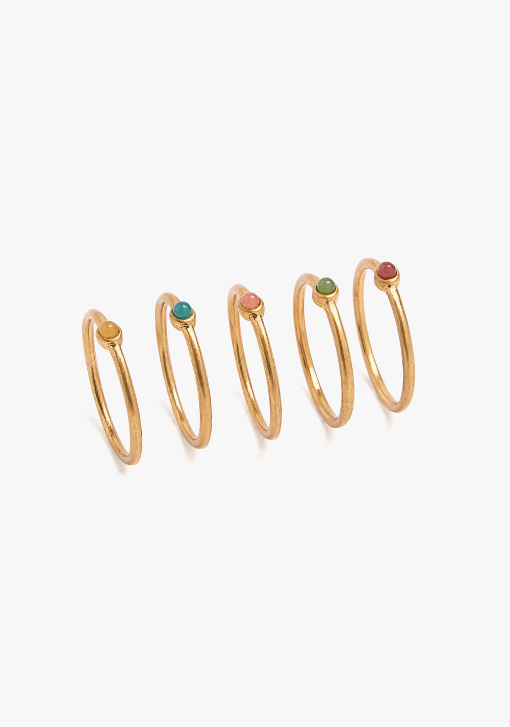 Set de Anillos Detalles de Esferas Multicolor Parfois 2
