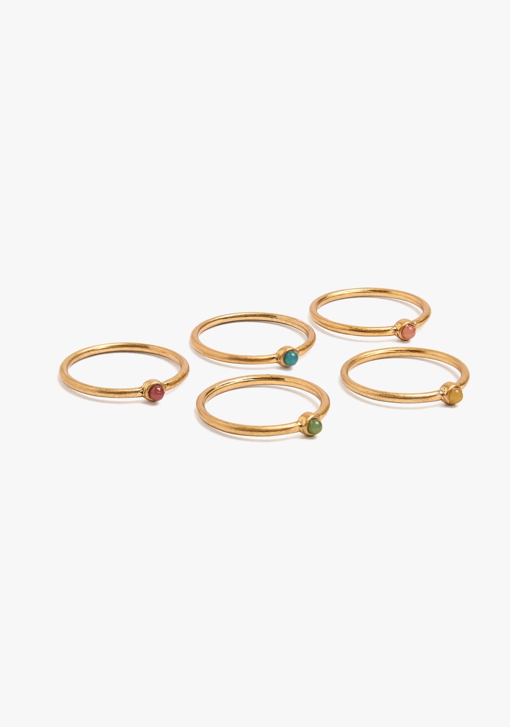 Set de Anillos Detalles de Esferas Multicolor Parfois 3