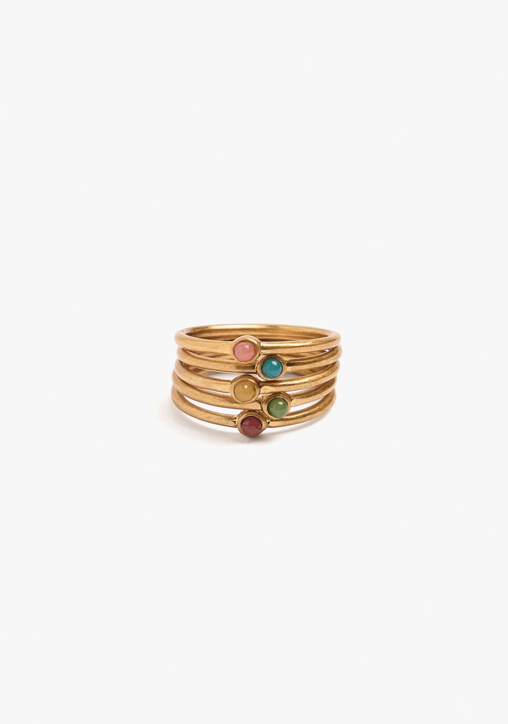 Set de Anillos Detalles de Esferas Multicolor Parfois Imagen Principal