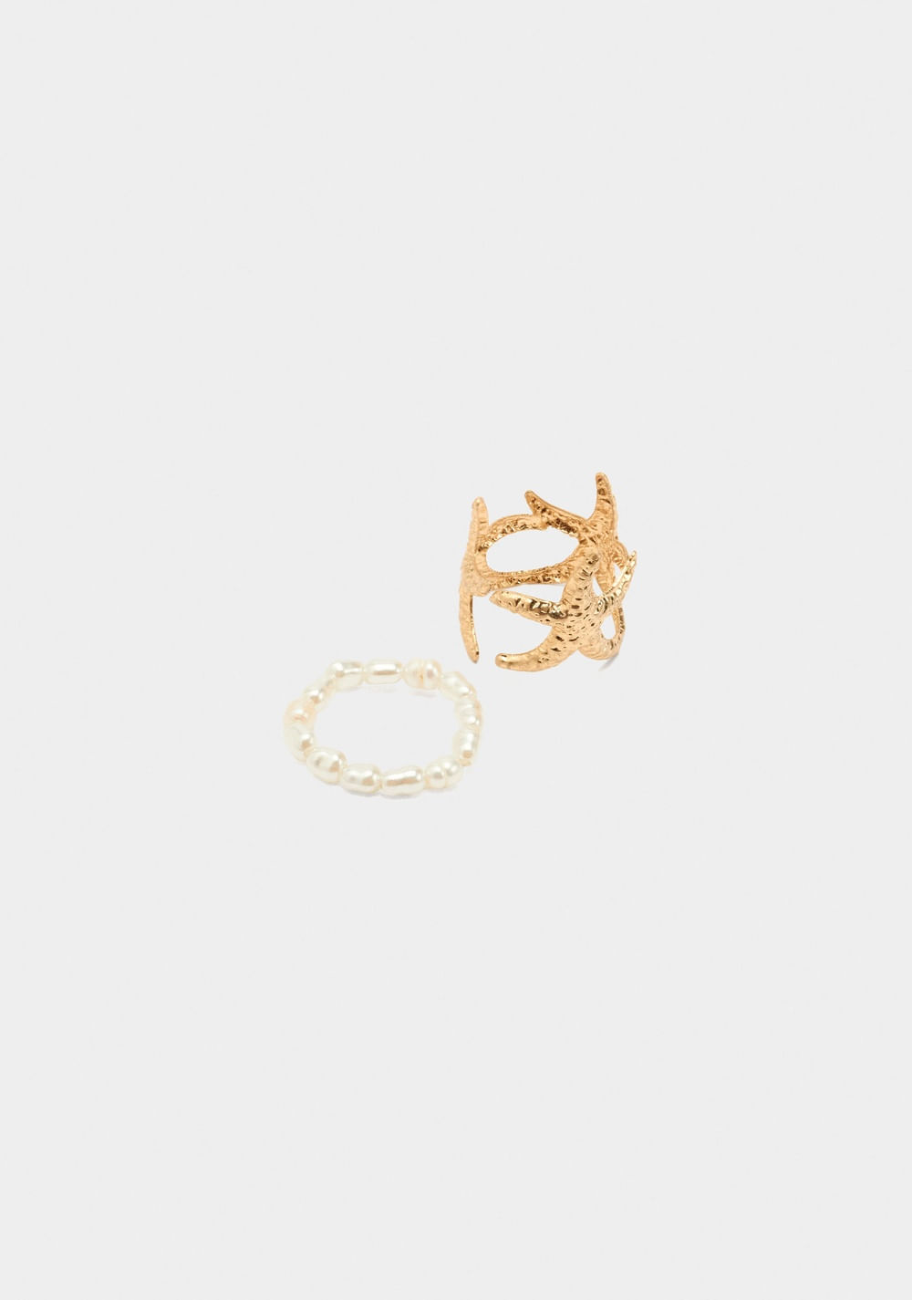 Set de Anillos Estrella de Mar y Perlas Parfois 4