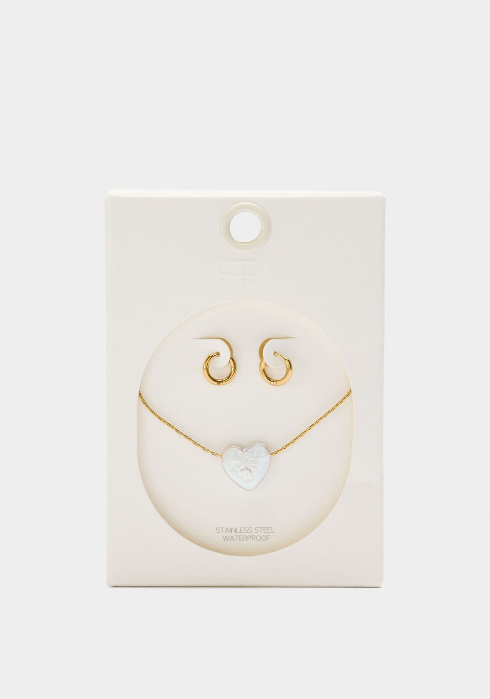 Set de Collar con Corazón y Zarcillos de Aro Parfois 7