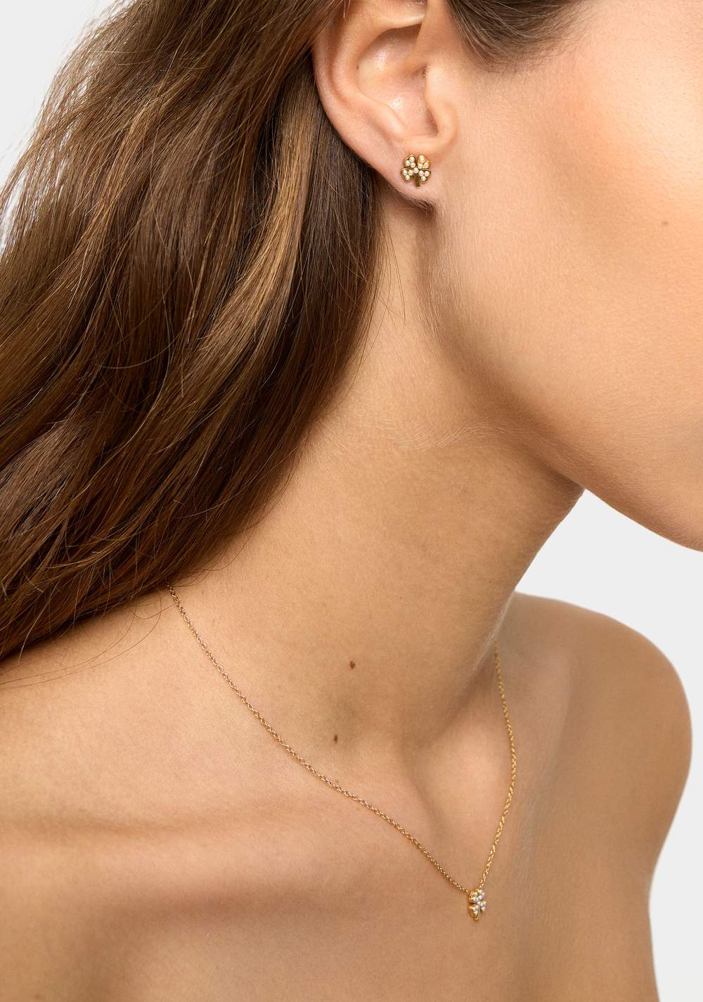 Set Collar y Zarcillos Trébol con Perlas Parfois 2