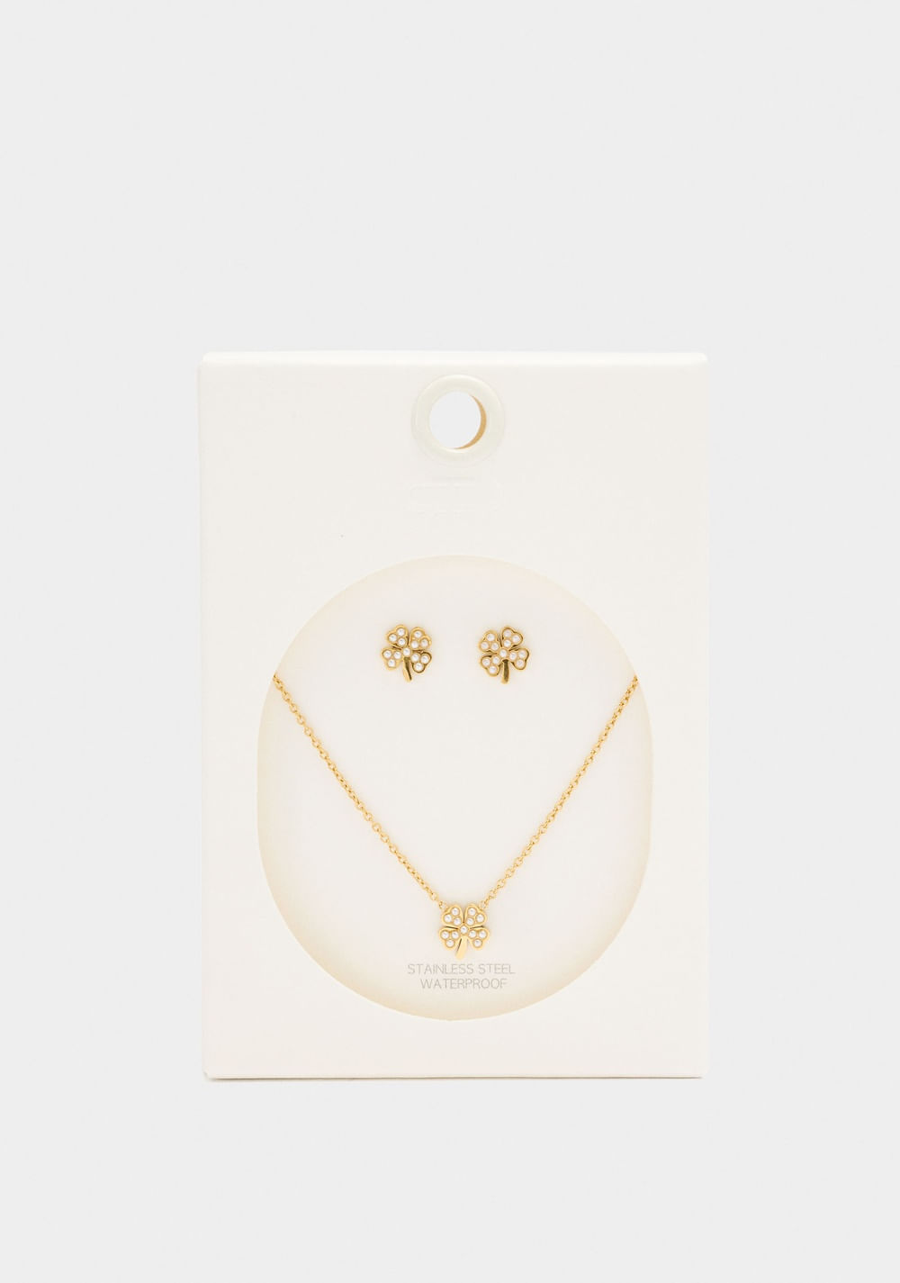 Set Collar y Zarcillos Trébol con Perlas Parfois 7