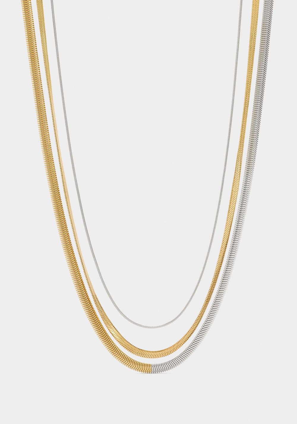 Set de Collares Bicolor con Acero Inoxidable Parfois 2