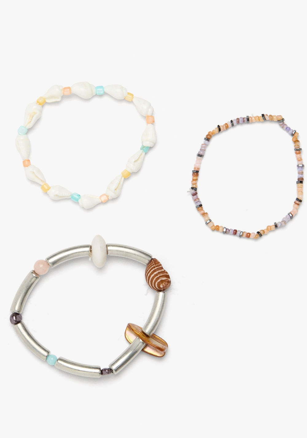 Set de Pulseras Elásticas con Conchas Parfois 3