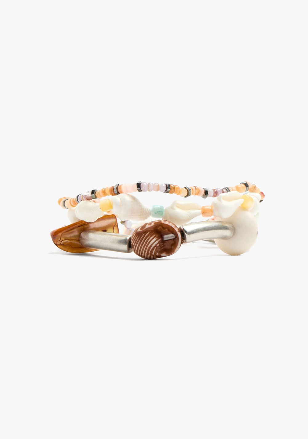 Set de Pulseras Elásticas con Conchas Parfois