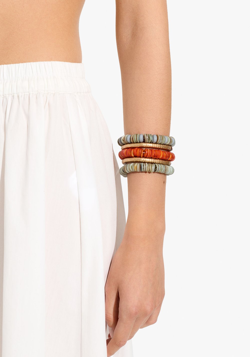 Set de Pulseras Elásticas con Cuentas de Conchas Parfois 2