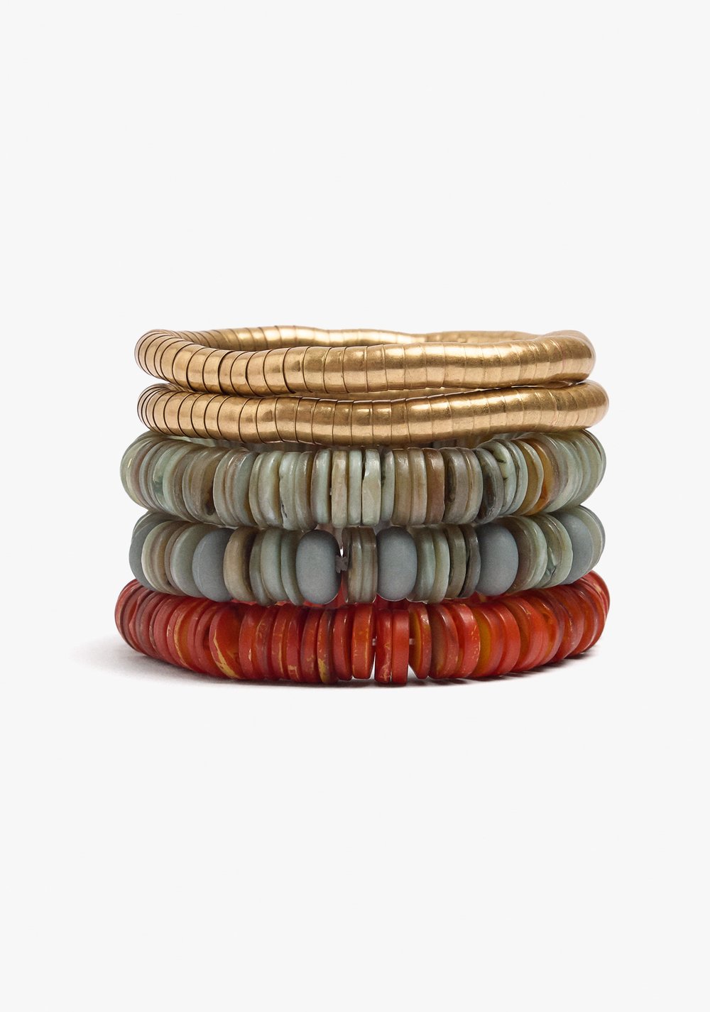Set de Pulseras Elásticas con Cuentas de Conchas Parfois Imagen Principal
