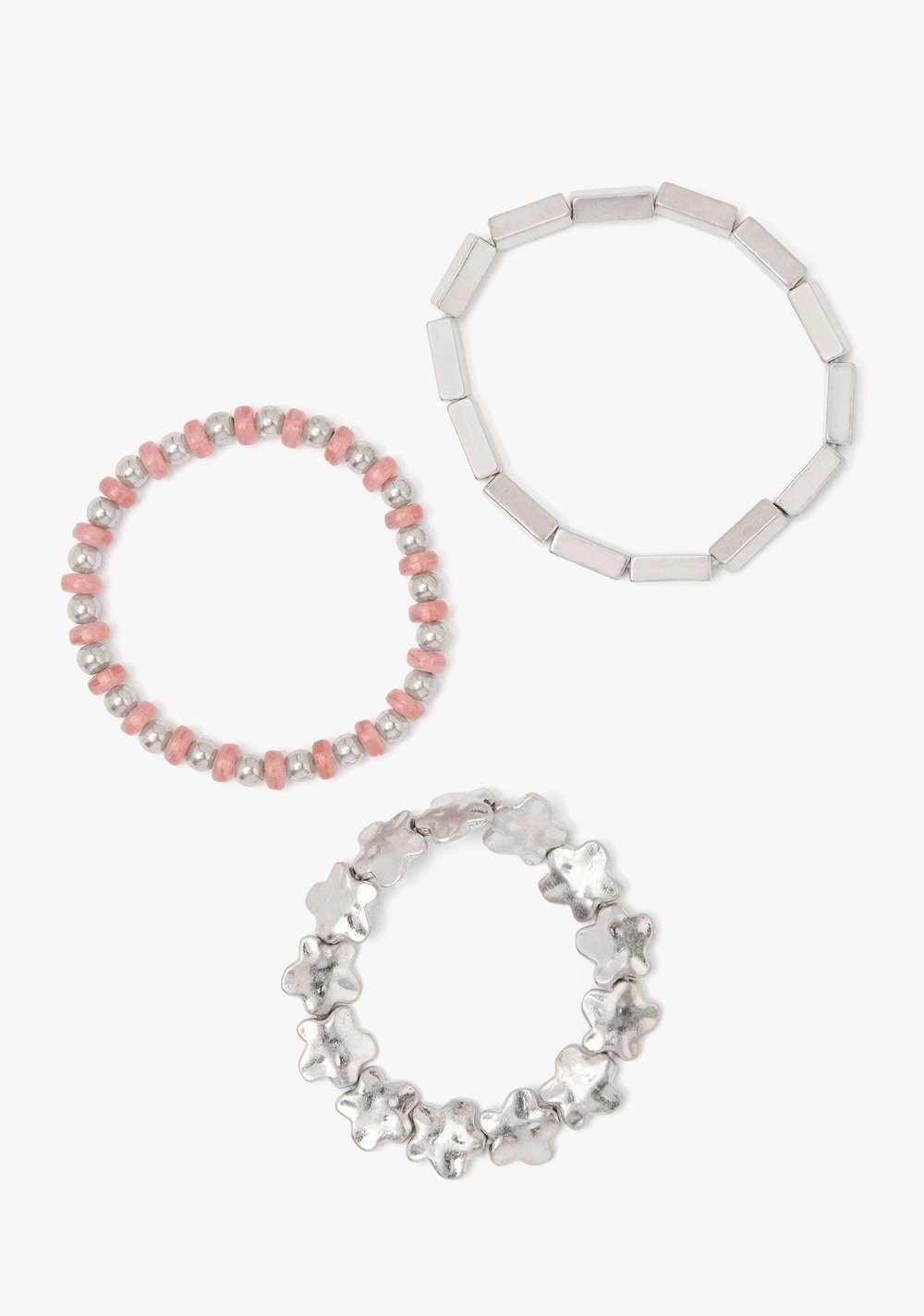Set de Pulseras Elásticas con Flores Parfois 3