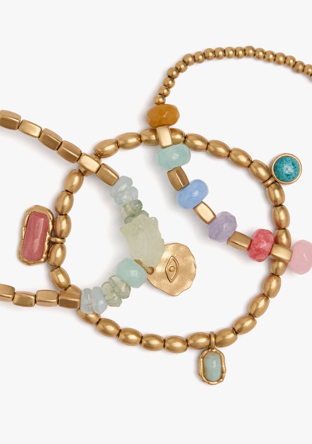 Set de Pulseras Elásticas con Piedras Parfois 2