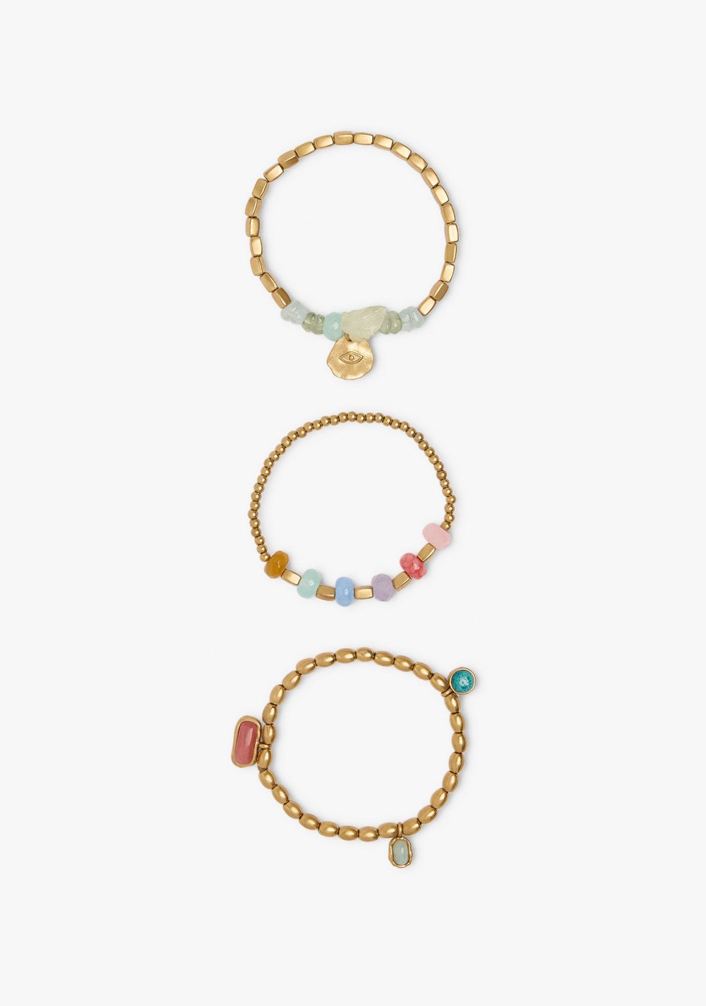 Set de Pulseras Elásticas con Piedras Parfois 3