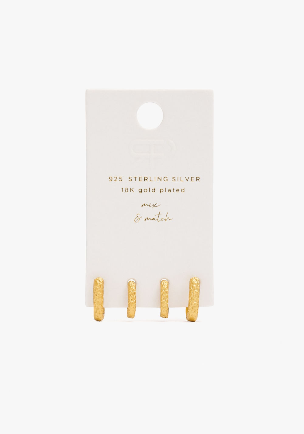 Set de Zarcillos de Aro con Baño de Oro 18k Parfois 4