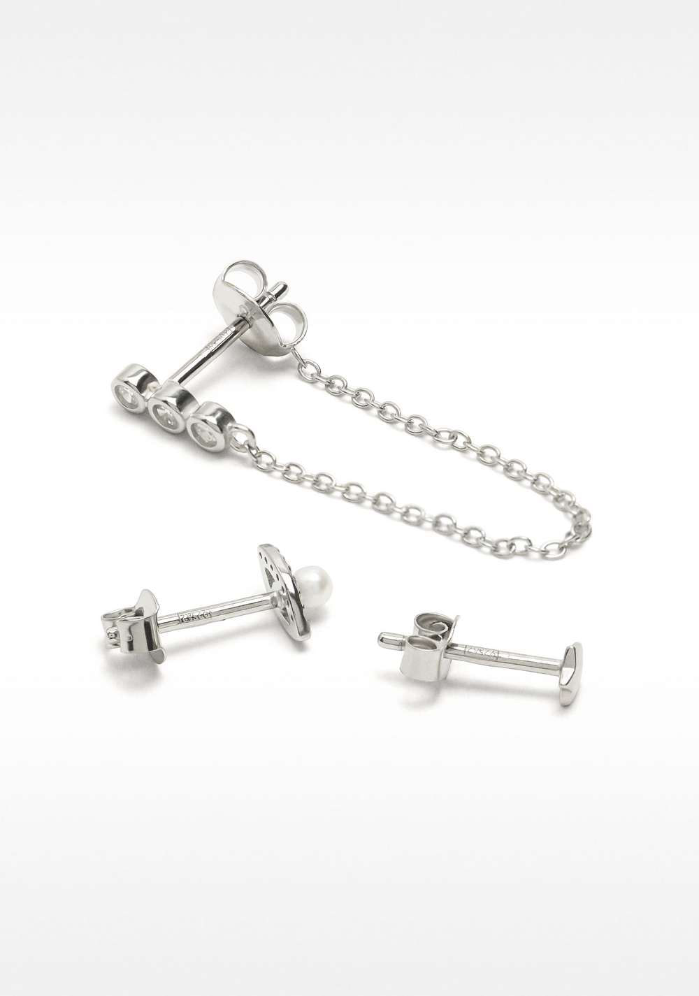Set de Zarcillos Circonitas y Perla de Agua Dulce - Plata Parfois 4