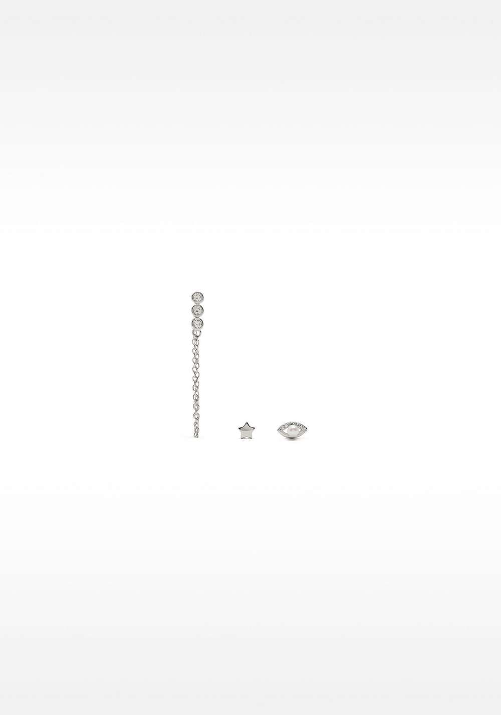 Set de Zarcillos Circonitas y Perla de Agua Dulce - Plata Parfois Imagen Principal