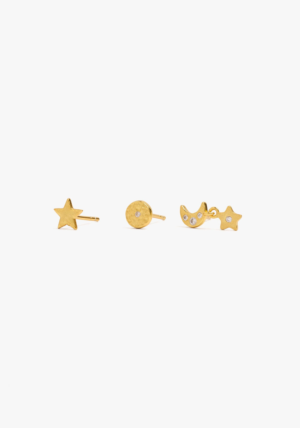 Set de Zarcillos Motivos Cósmicos Baño de Oro 18k Parfois 2