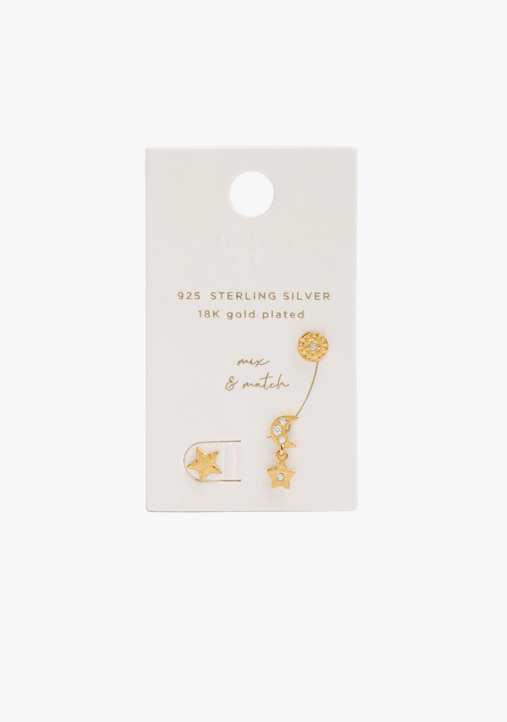 Set de Zarcillos Motivos Cósmicos Baño de Oro 18k Parfois 4