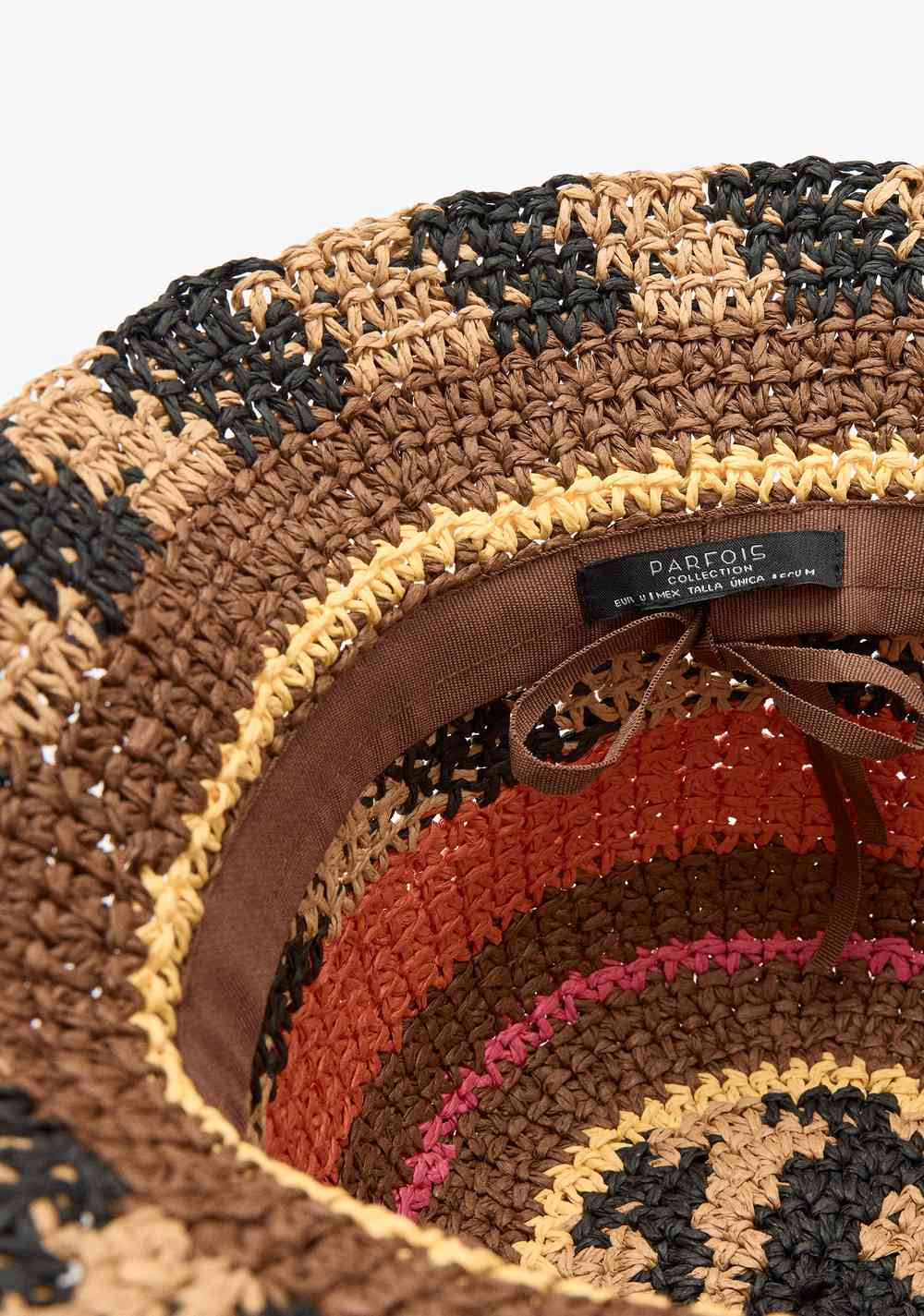 Sombrero Bucket Multicolor con Efecto Rafia Parfois 4
