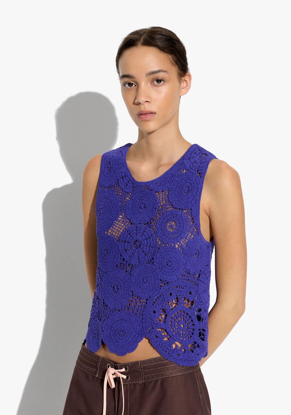 Top de Croché Floral Parfois Imagen Principal