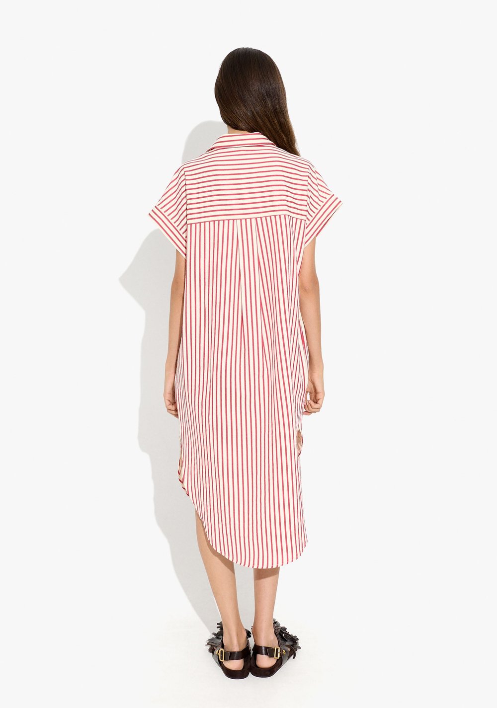 Vestido Camisero a Rayas con Bolsillo Parfois 4