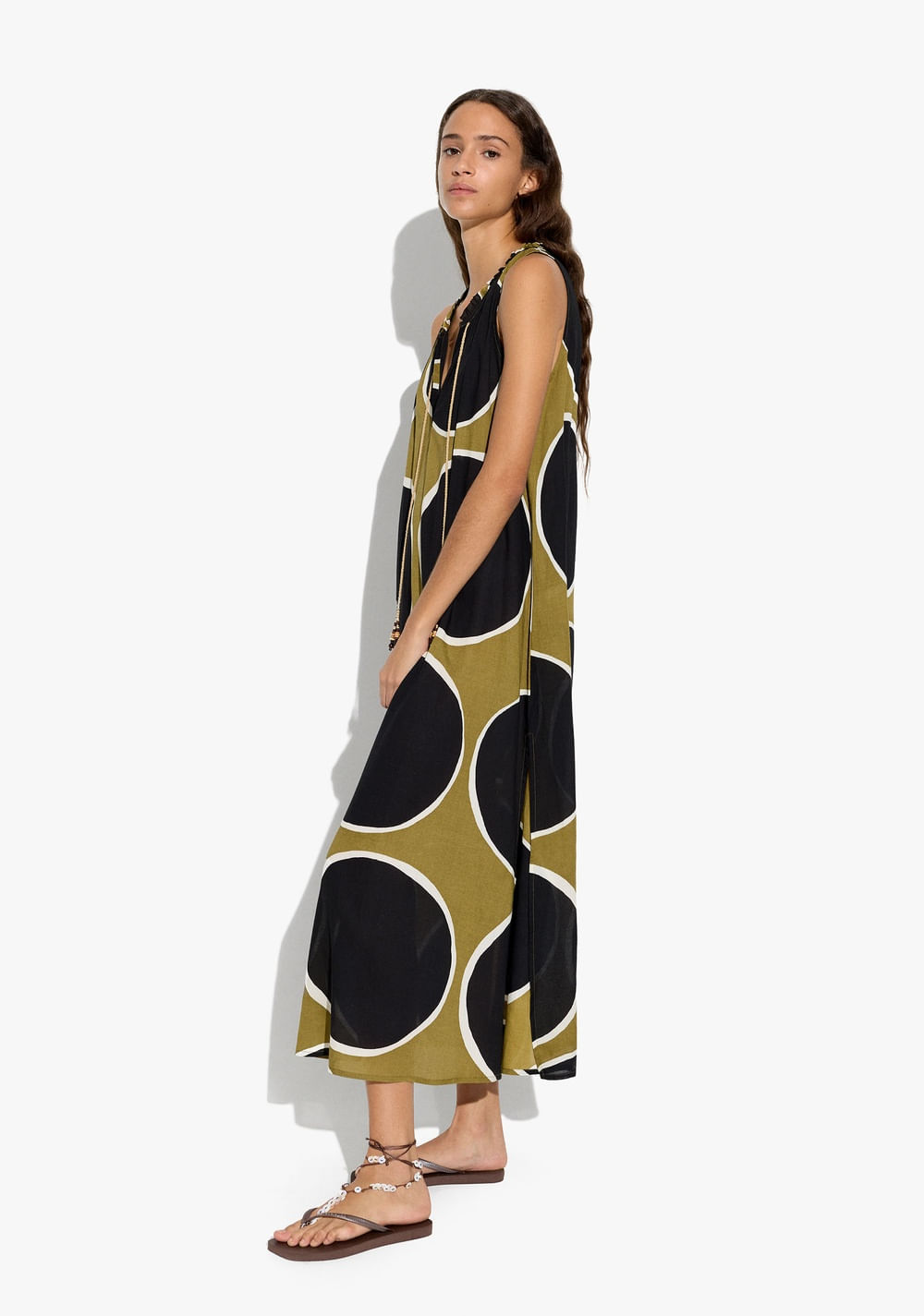 Vestido Fluido Estampado de Lunares Parfois 2