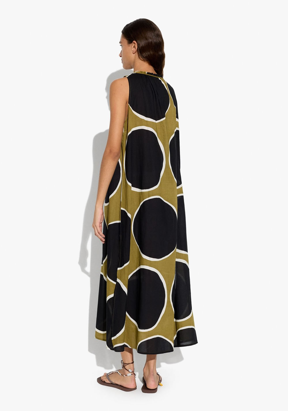 Vestido Fluido Estampado de Lunares Parfois 3
