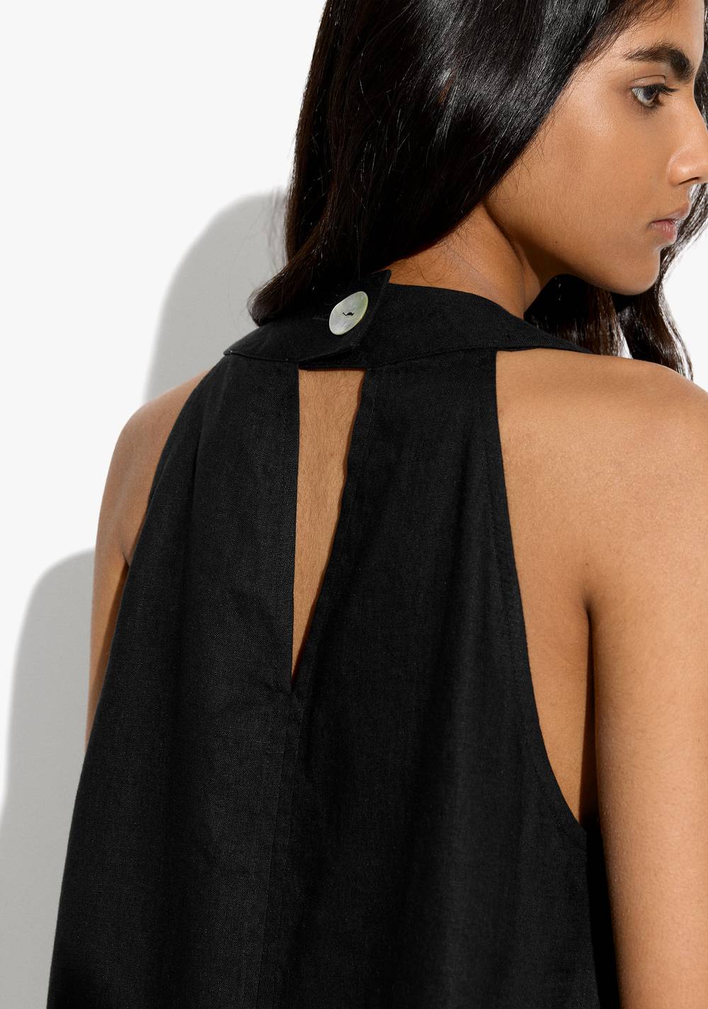 Vestido Halter 100% Lino Parfois 4