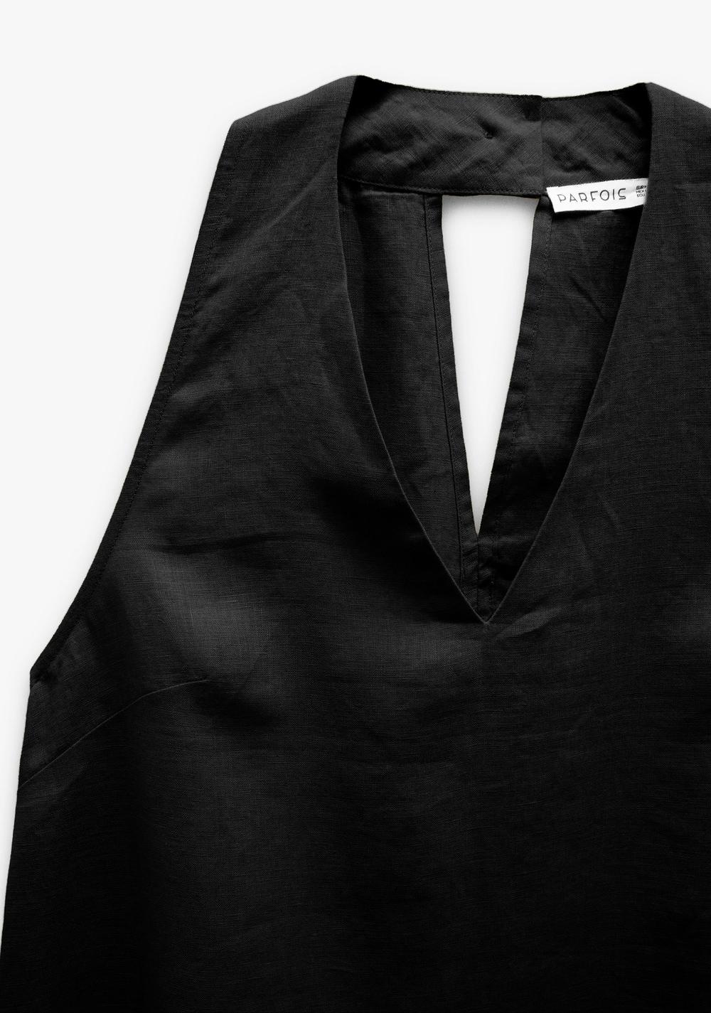 Vestido Halter 100% Lino Parfois 5