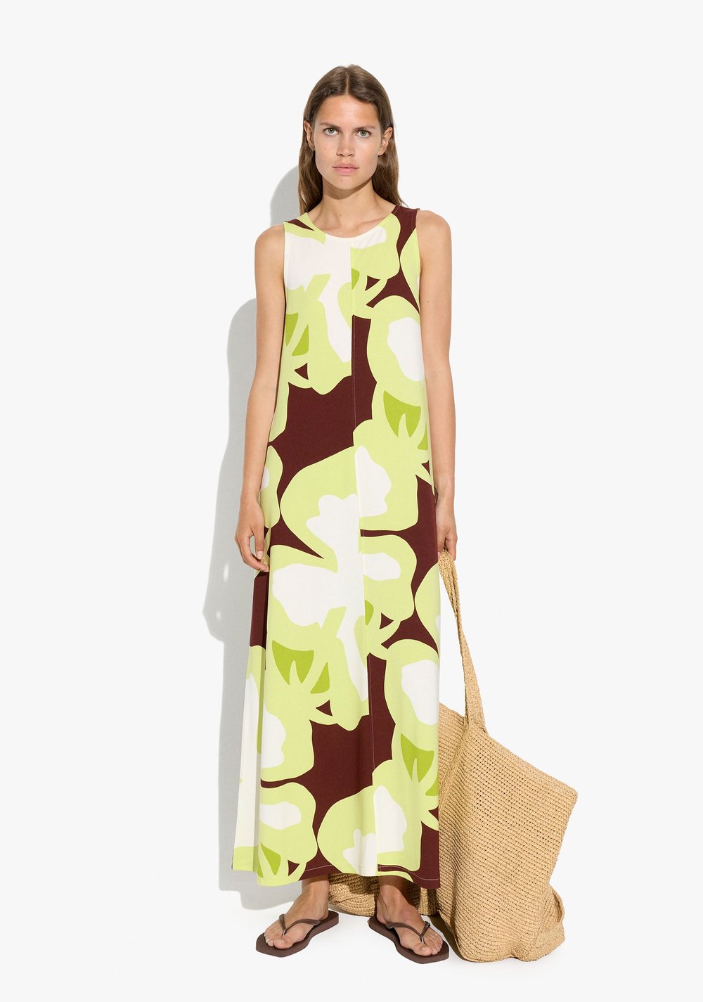 Vestido Largo Estampado Floral Parfois Imagen Principal