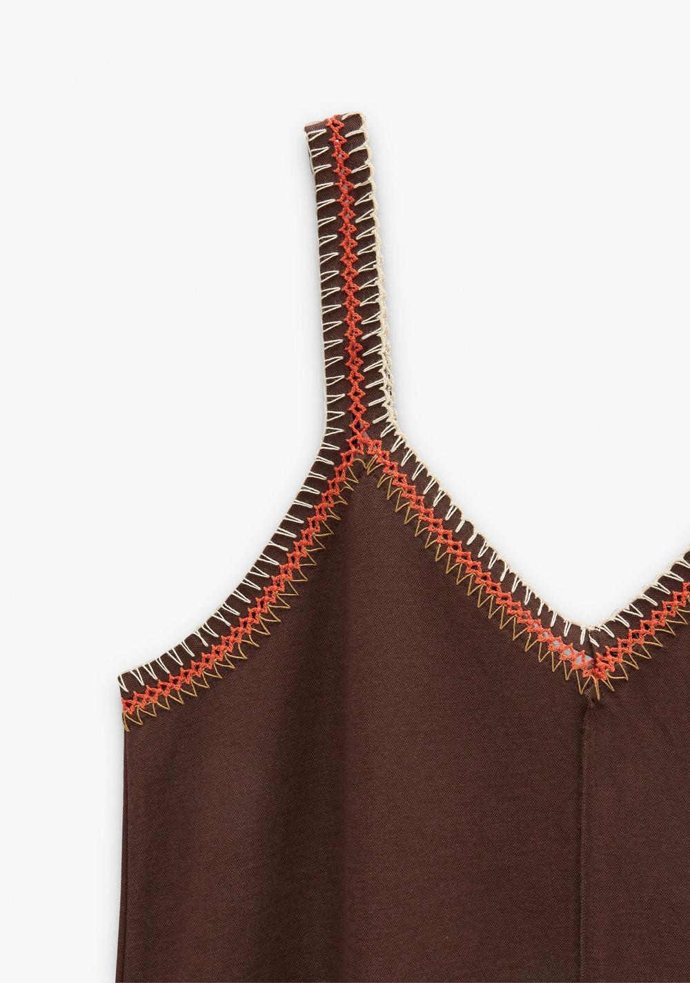 Vestido Midi Liso con Tirantes Parfois 4