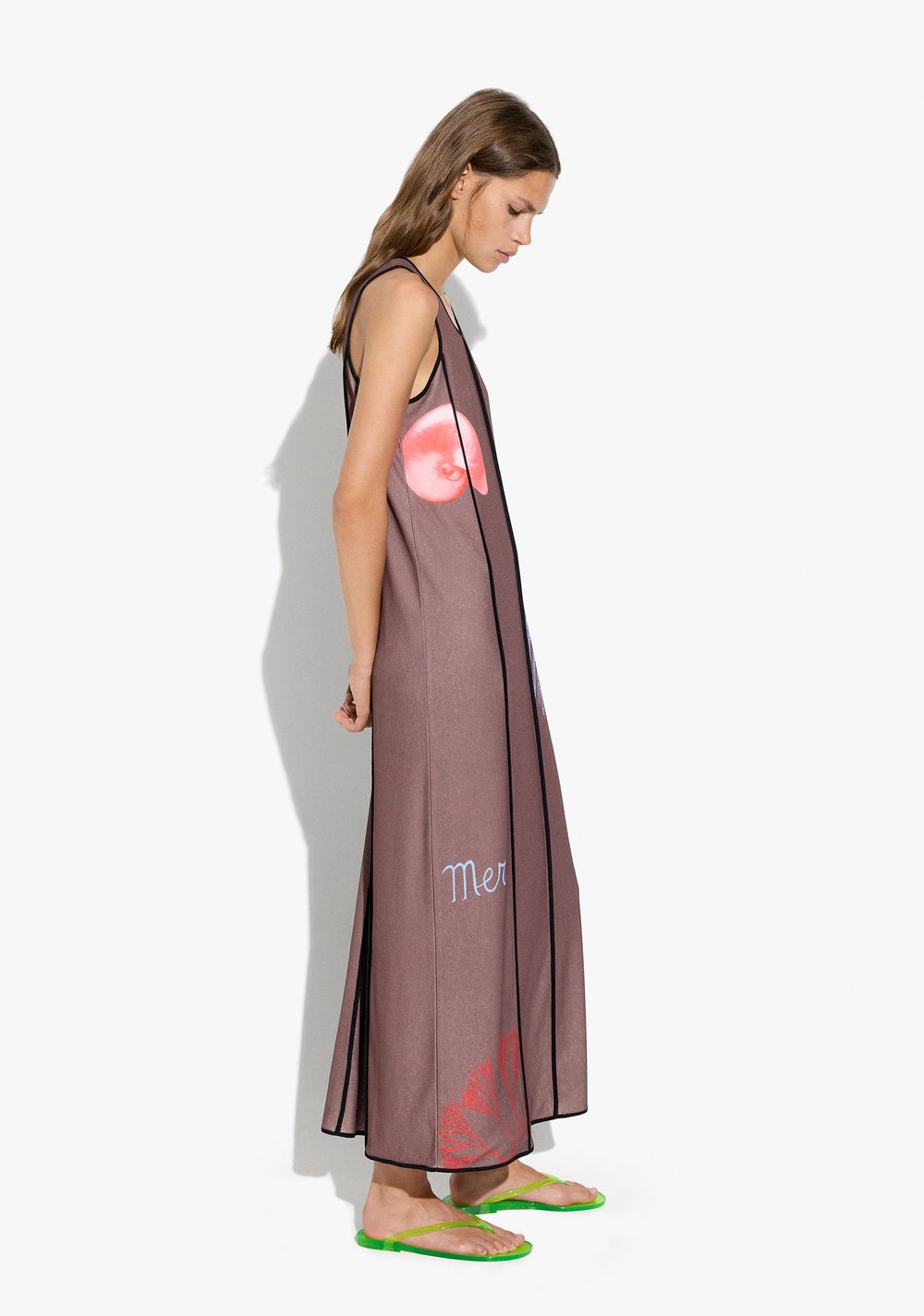 Vestido con Pespuntes y Estampados Marinos Parfois 2