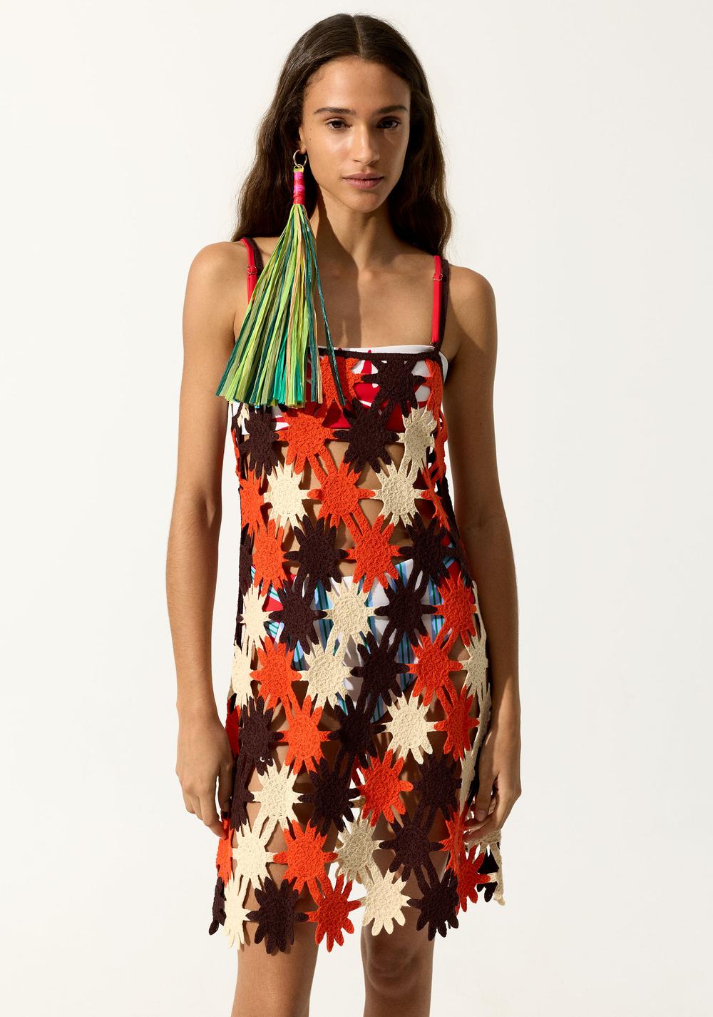 Vestido de Punto Abierto Croché Parfois 2
