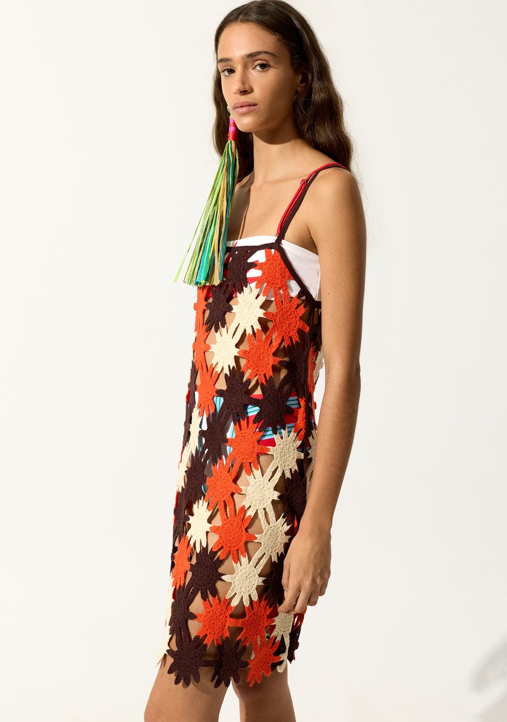 Vestido de Punto Abierto Croché Parfois 3