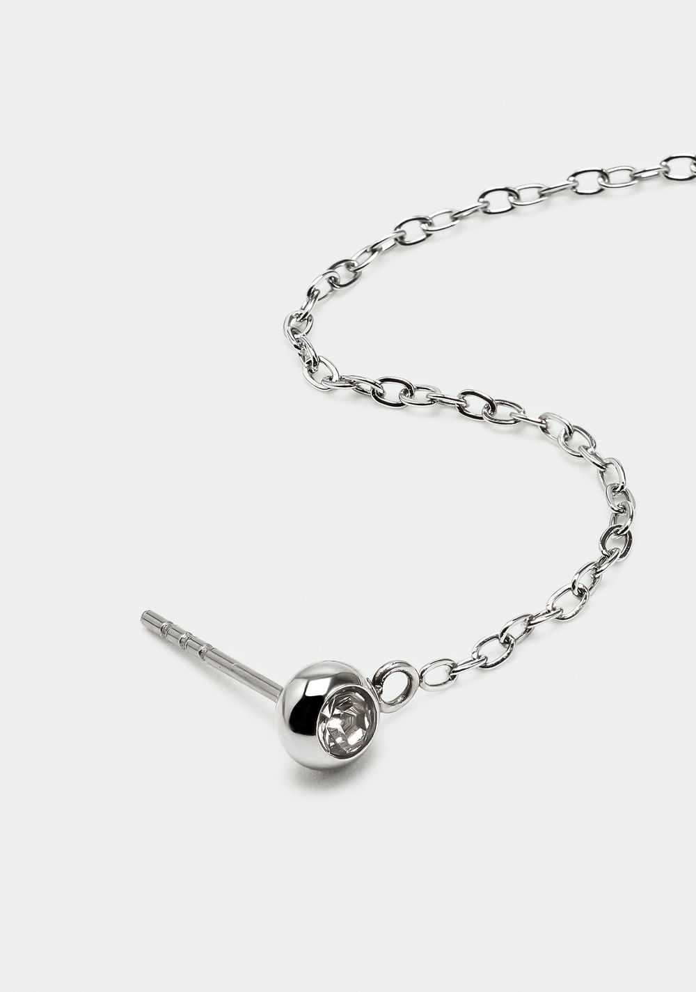 Zarcillo Individual con Cadena y Cristal Parfois 2