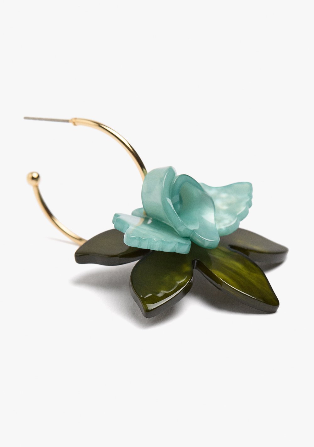 Zarcillos de Aro Abiertos con Maxi Flor Parfois 3