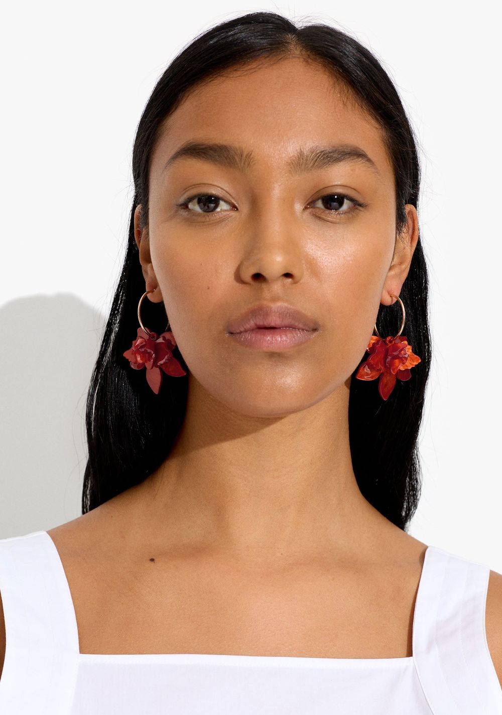 Zarcillos de Aro Abiertos con Maxi Flor Parfois 2