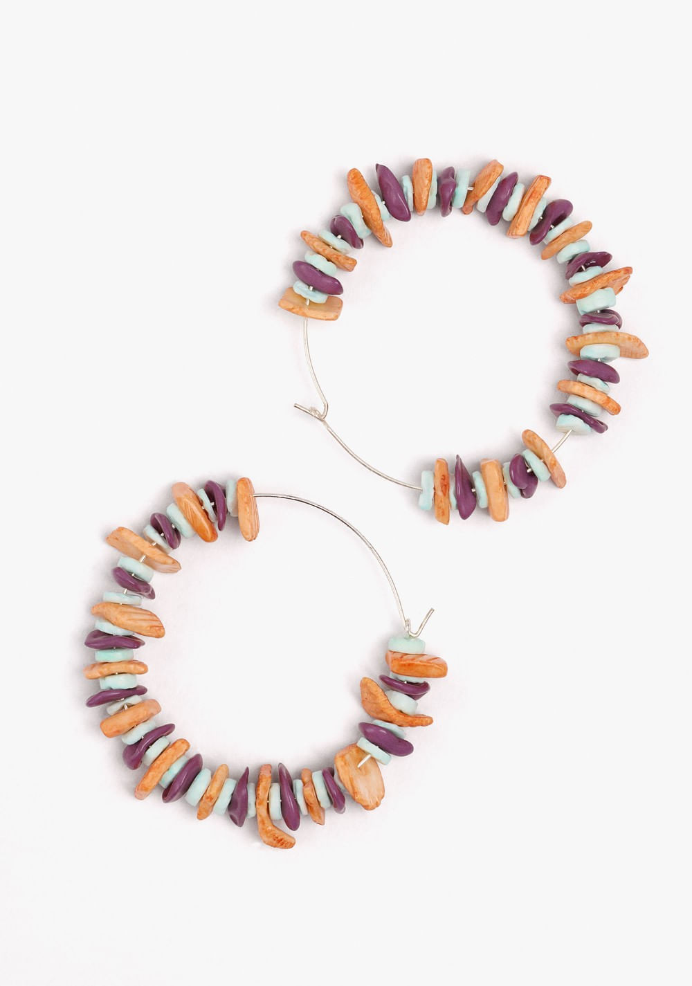 Zarcillos de Aro con Conchas Multicolor Parfois 3