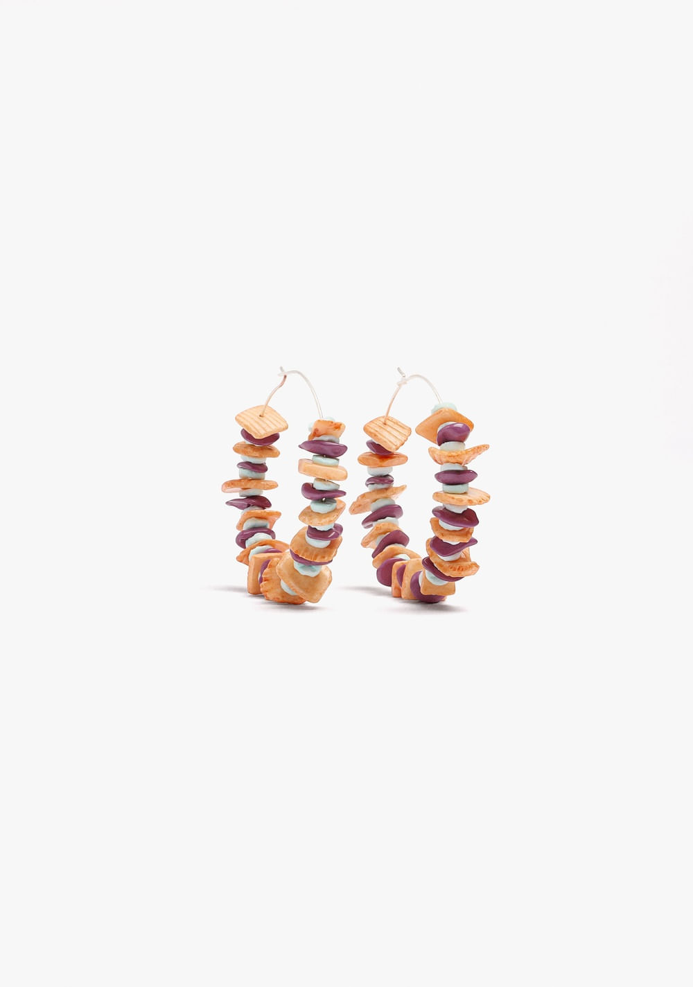Zarcillos de Aro con Conchas Multicolor Parfois