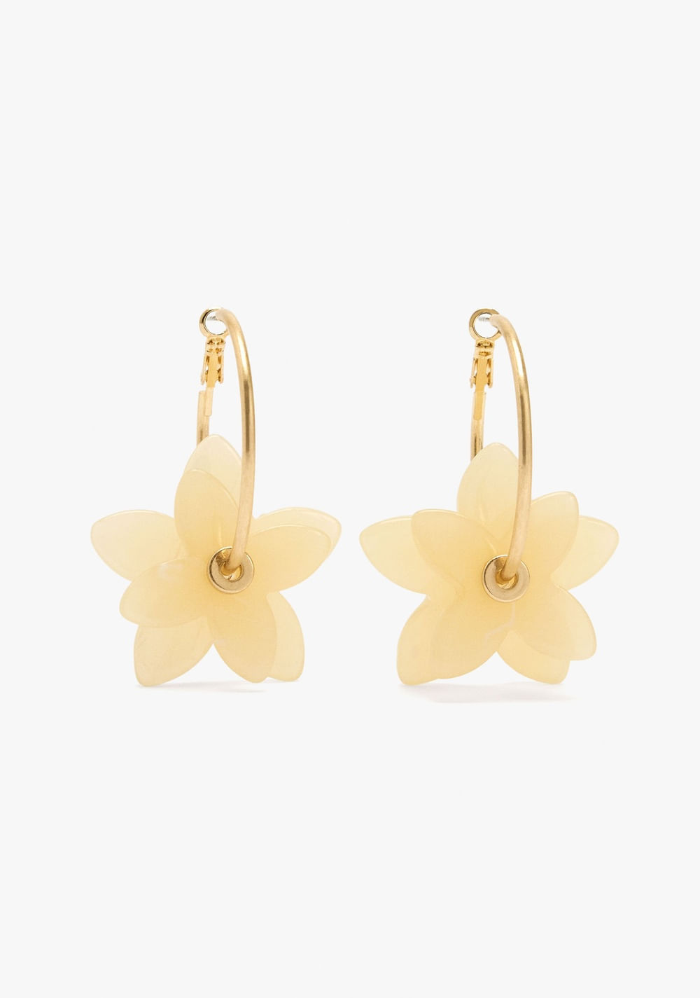 Zarcillos de Aro con Flores Dobles Parfois