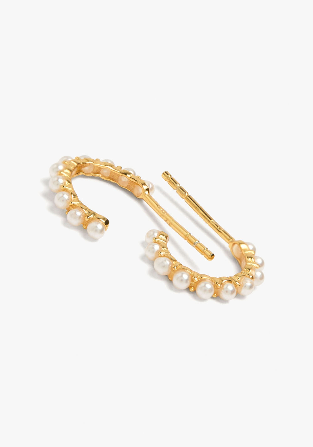Zarcillos de Aro con Perlas Baño de Oro 18k Parfois 2