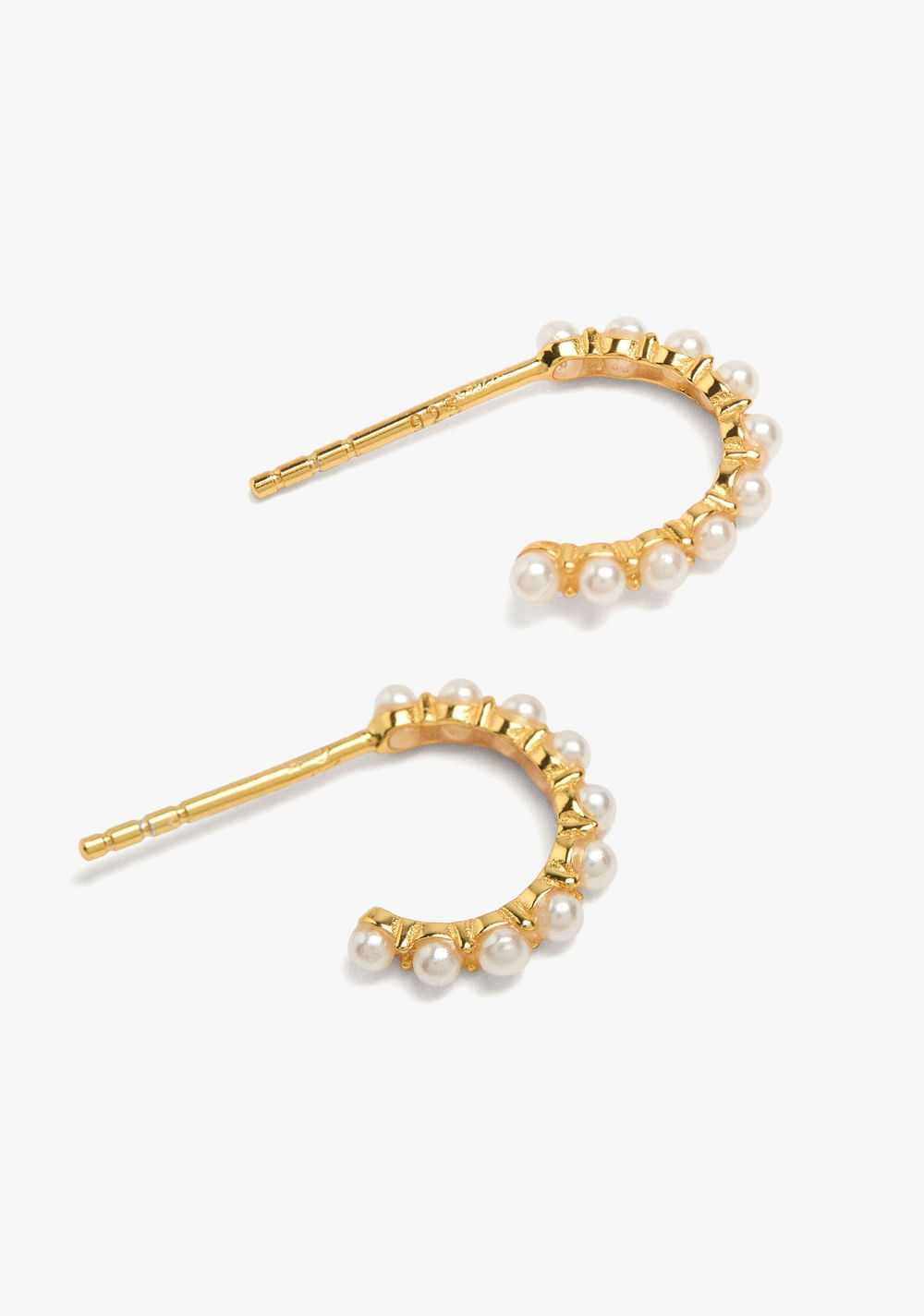 Zarcillos de Aro con Perlas Baño de Oro 18k Parfois 3