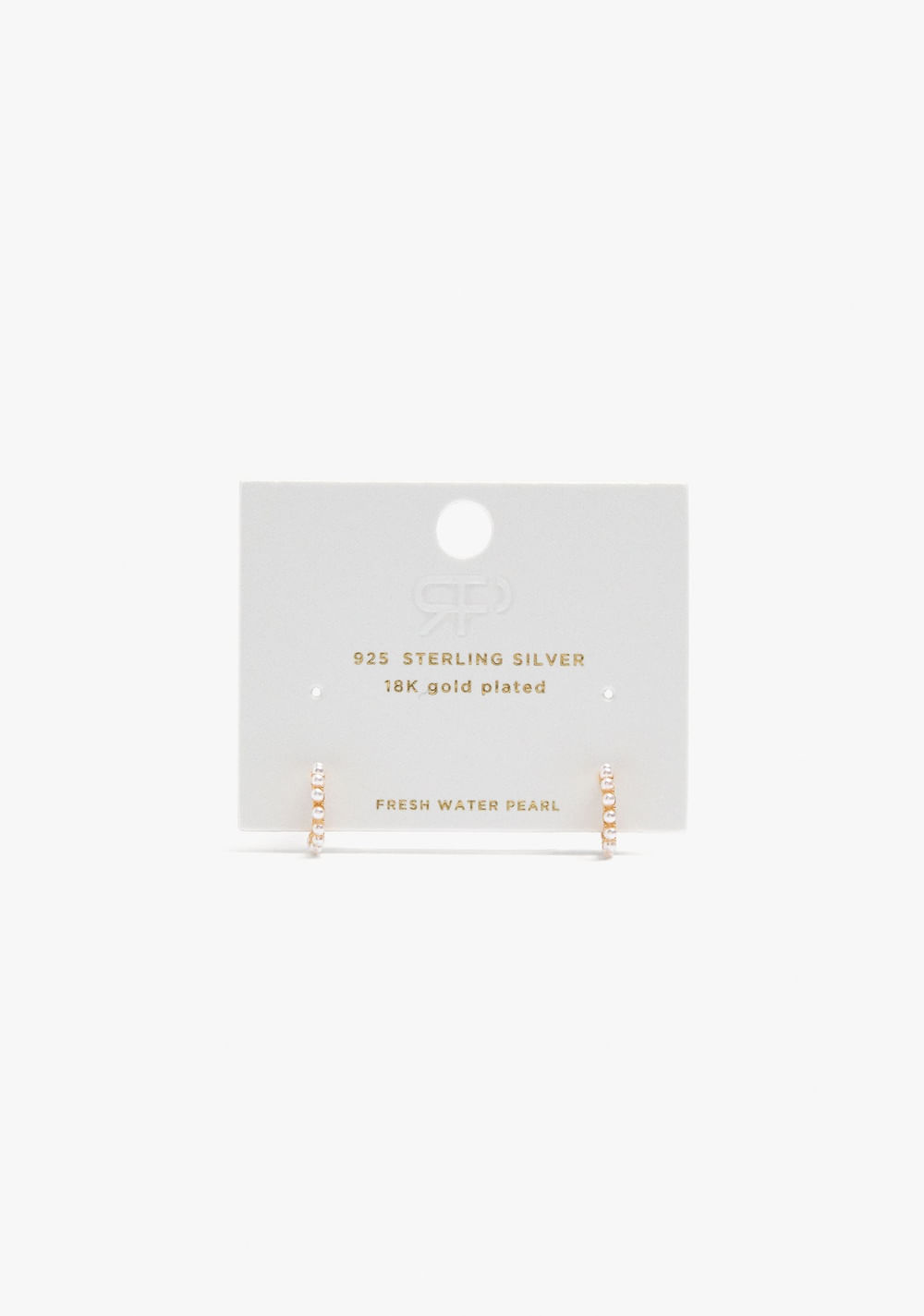 Zarcillos de Aro con Perlas Baño de Oro 18k Parfois 4