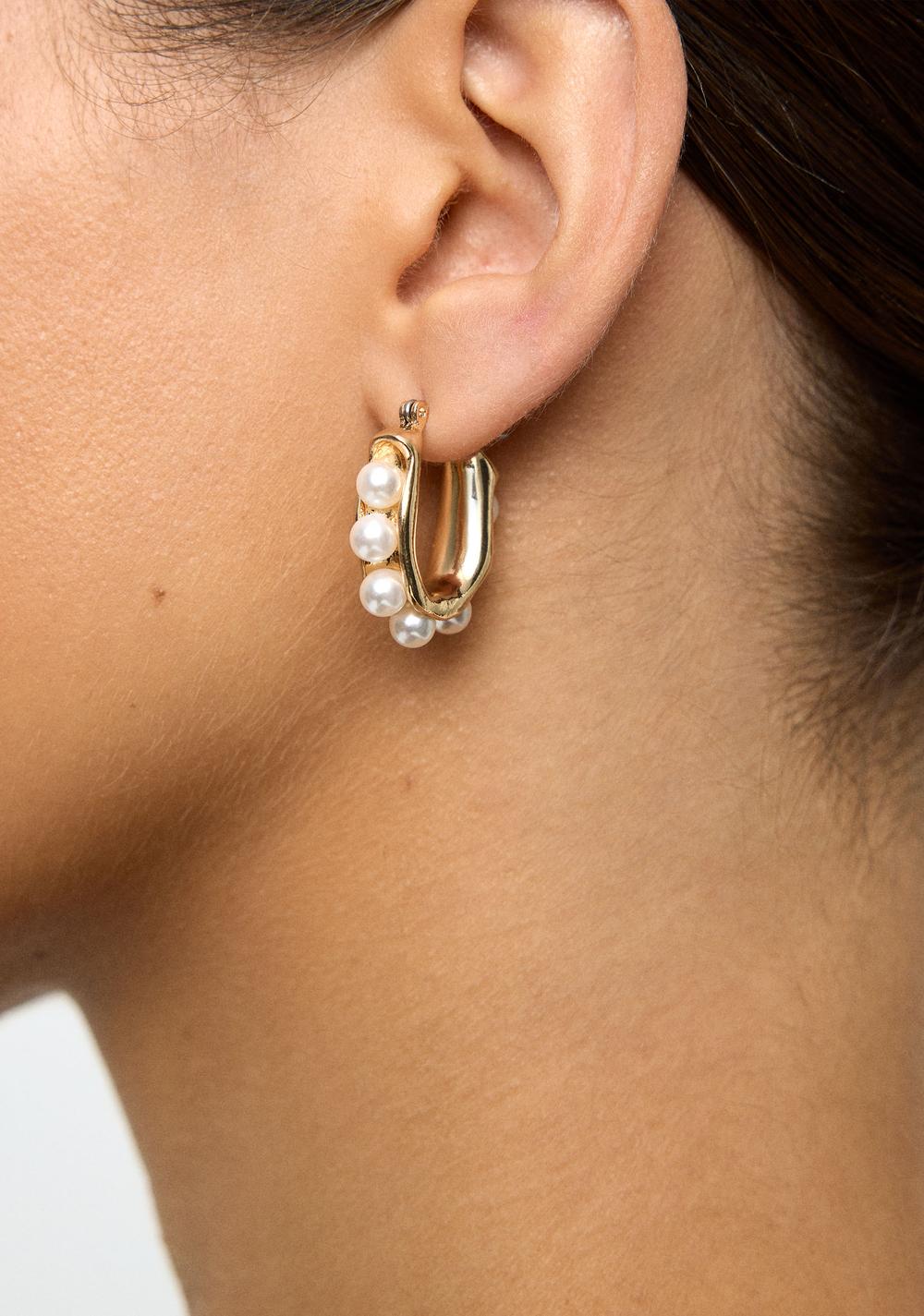 Zarcillos de Aro con Perlas Parfois 2